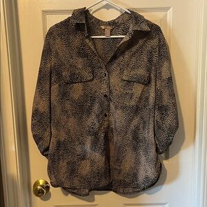 White Stag Animal Print Top